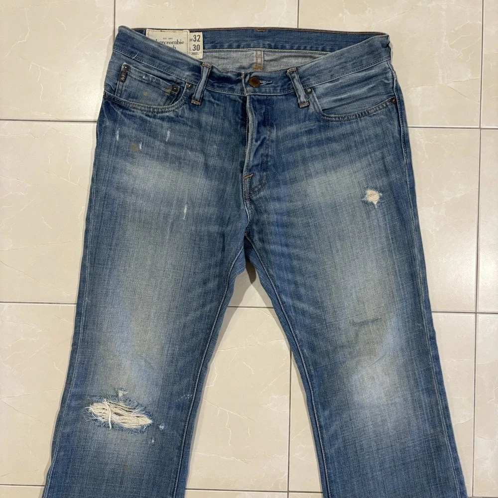 Vintage Abercrombie Fitch Baxter Low Rise Slim Boot Cut Jeans Men's 32x30 Blue